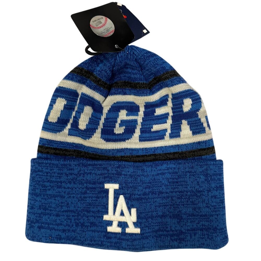 Los Angeles Dodgers Blue White Knit Cuff Beanie OSFA NWT